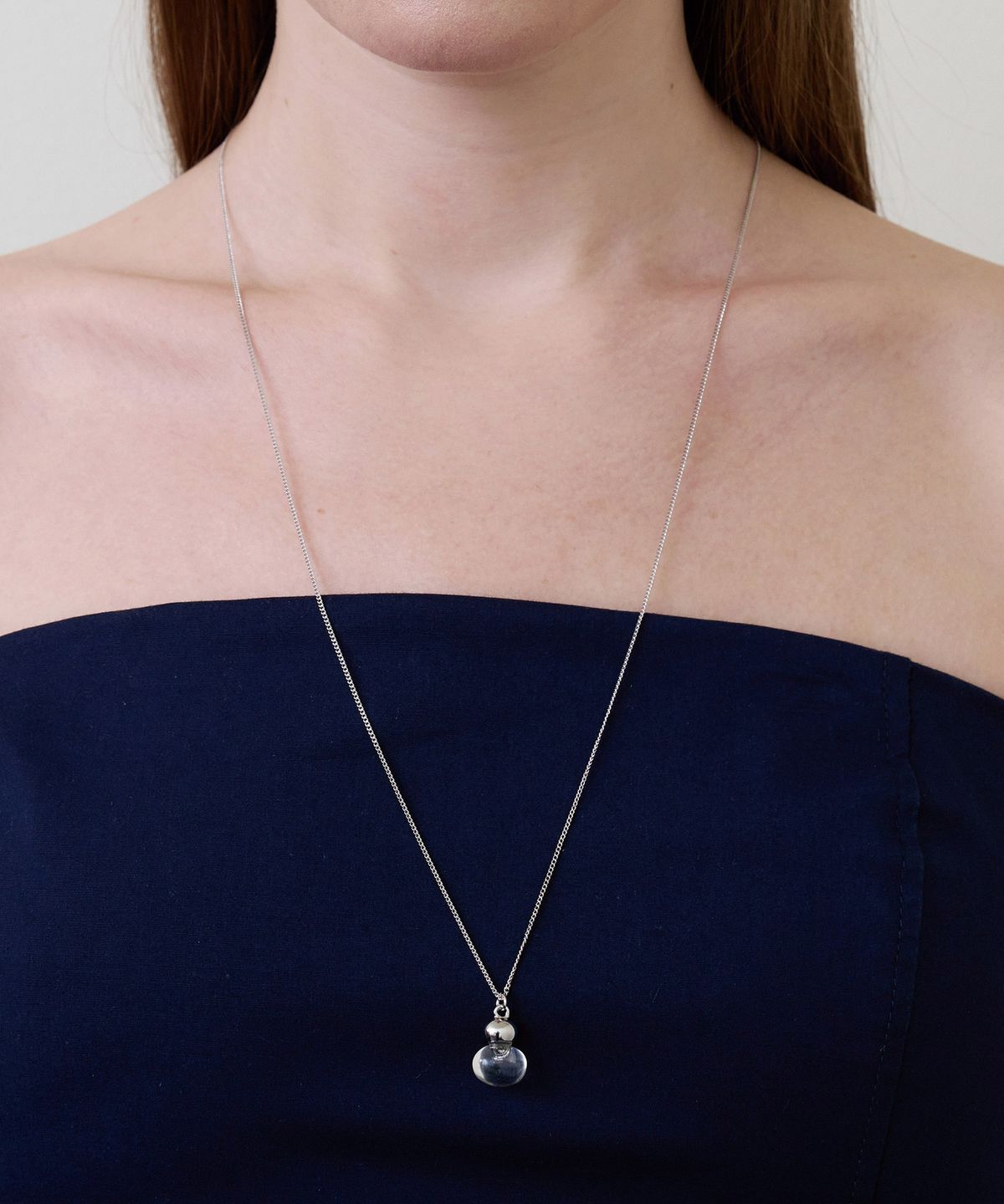 티오유(TOU) WFN006 Ornament Clear Oval Necklace (2colors)
