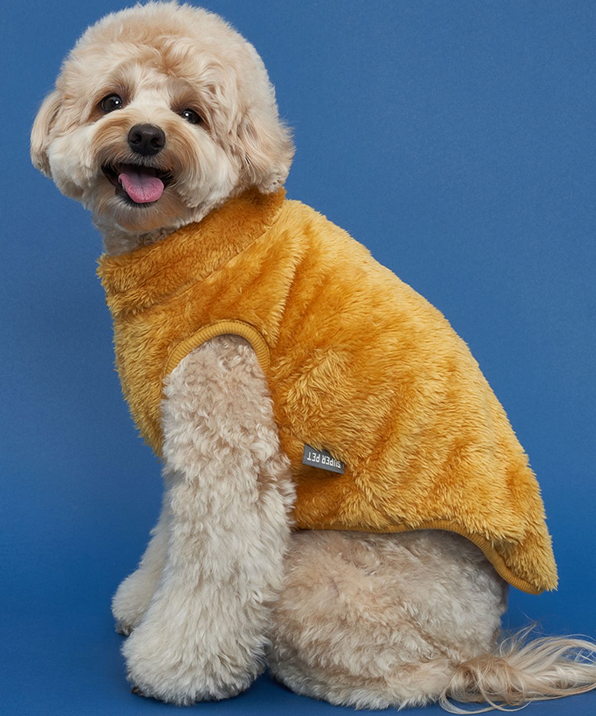 도그아이(DOGI) 강아지 보아 후리스 머스타드