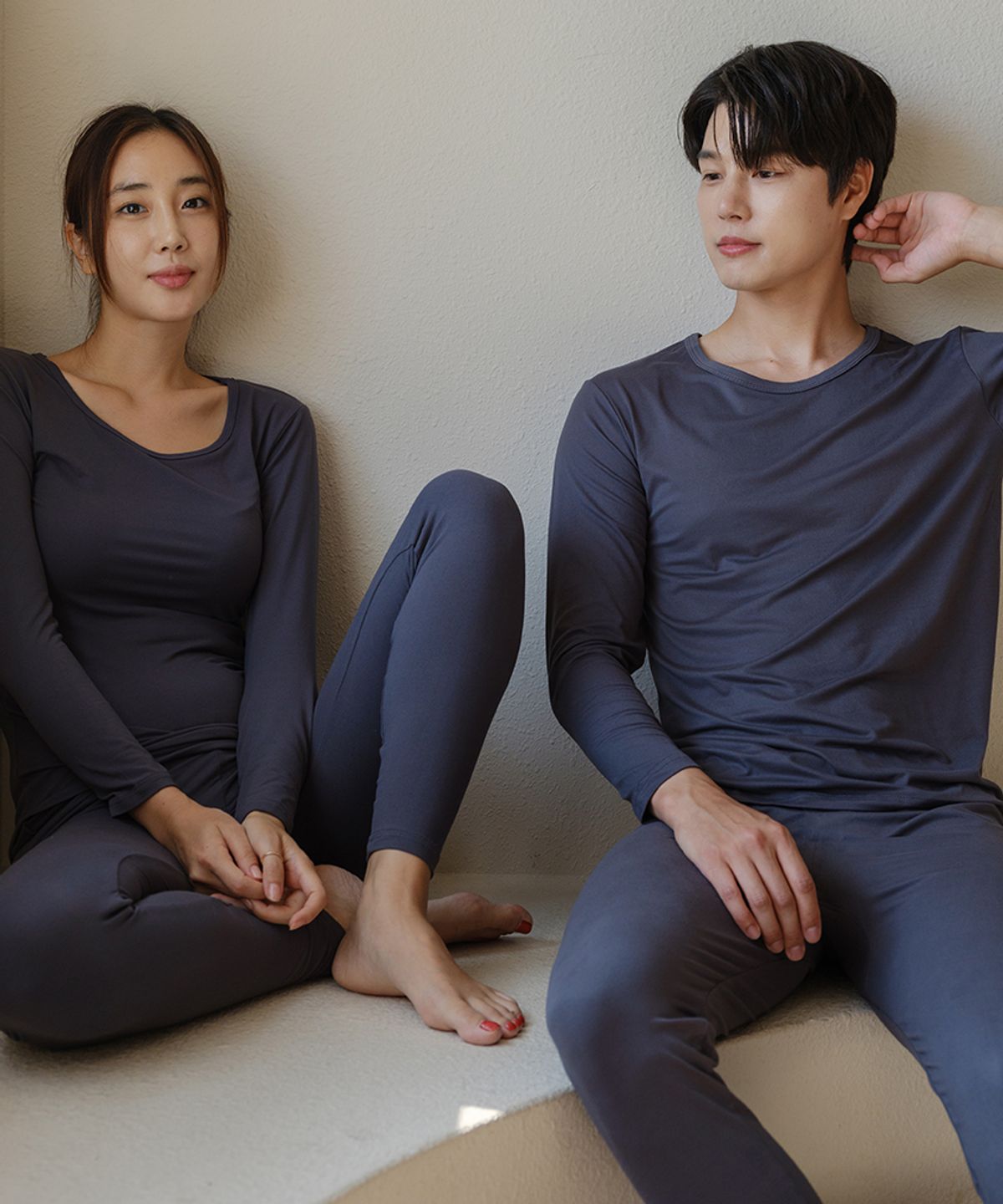 도씨(DOSSY) [3PACK] 히트올 극세사 발열내의 상하의세트 D9015