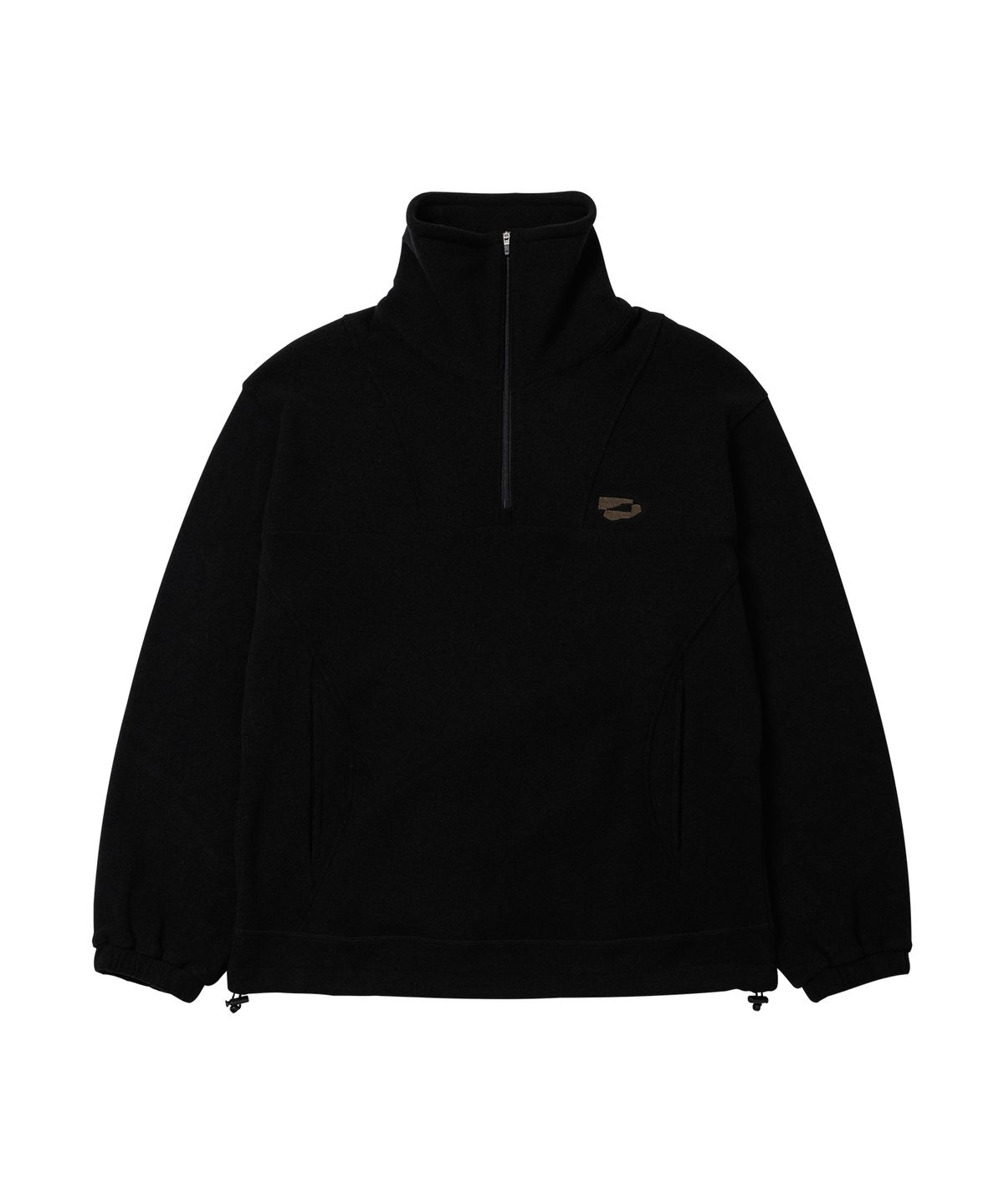 웰빙익스프레스(WELLBEING EXPRESS) Fleece Half Zip Up Black