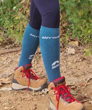 사계절 메리노울 니삭스 블루