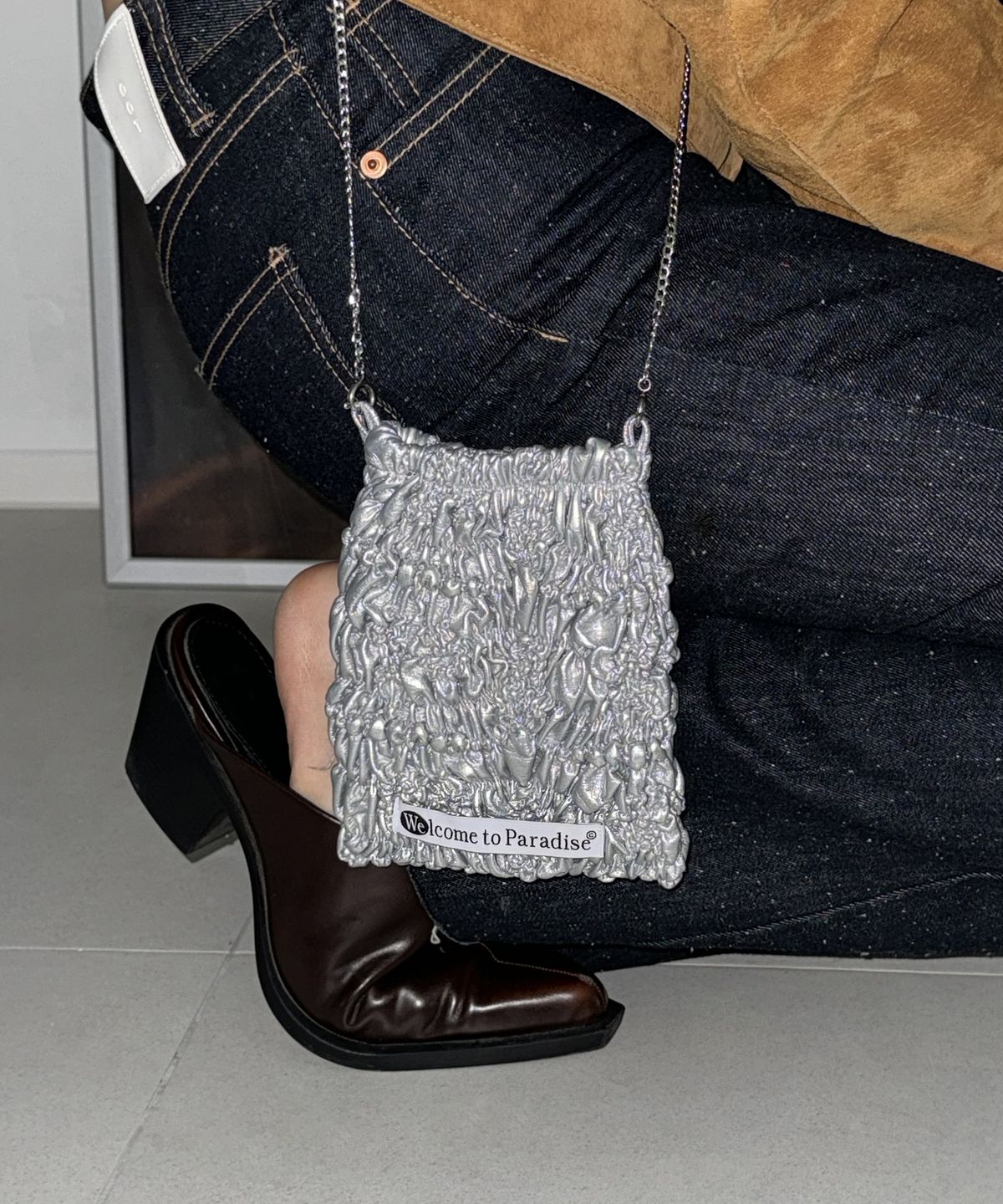 웰컴투씨씨씨(WELCOME TO CCC) Sha-pei Rumple Bag (Silver) 숄더백