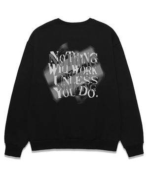 NOTHING BLUR  맨투맨 (SLS026) 블랙