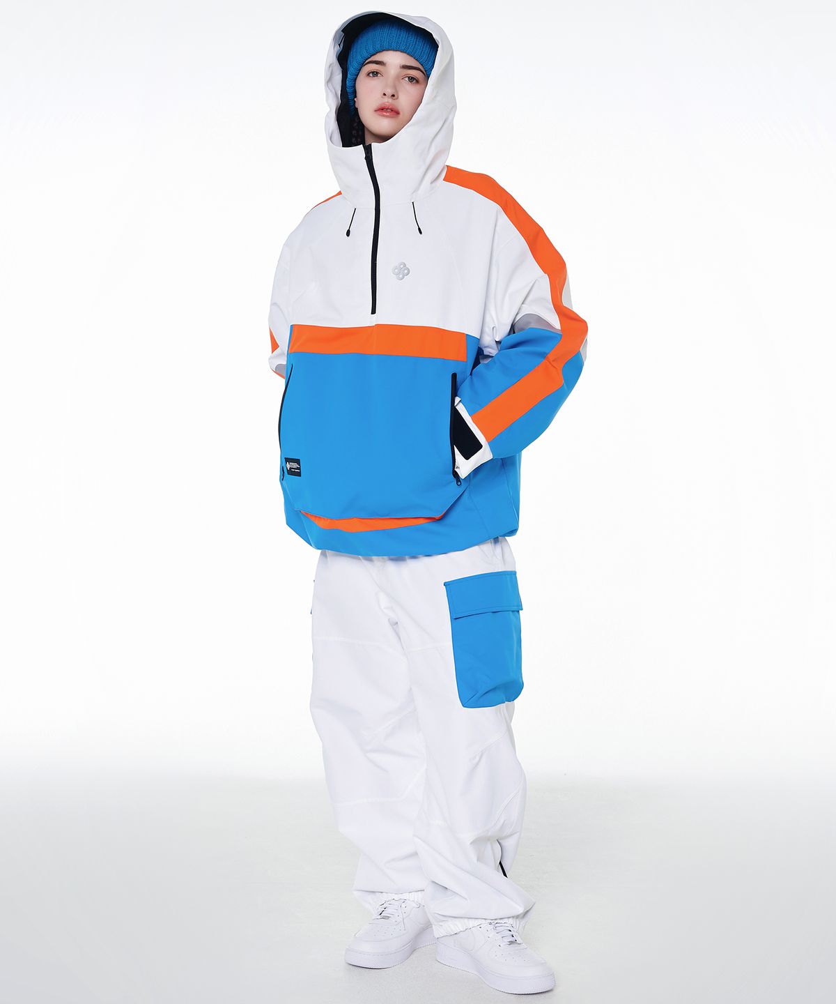 돌아우터웨어(DOLL OUTERWEAR) 2425 벨로 자켓&팬츠 보드복 세트 블루 남녀공용