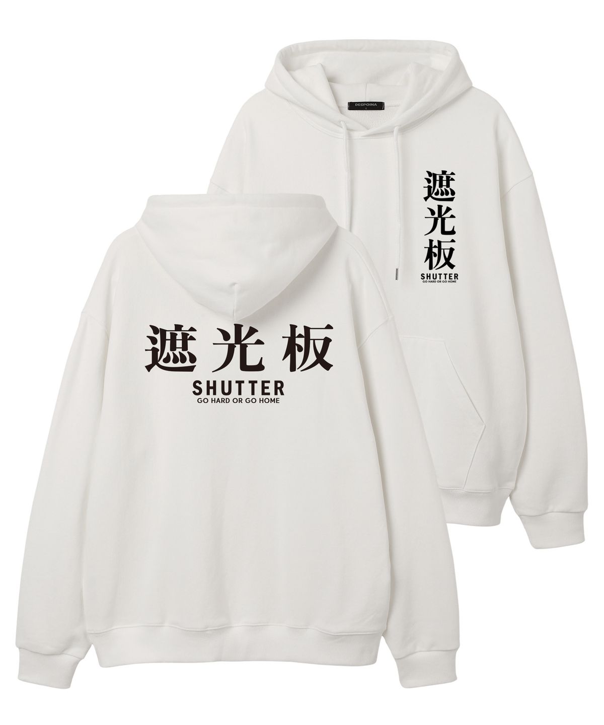 셔터(SHUTTER) TEXT LOGO VER.2  오버핏 후드 (SLS027) 화이트