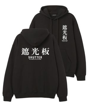 TEXT LOGO VER.2  오버핏 후드 (SLS027) 블랙