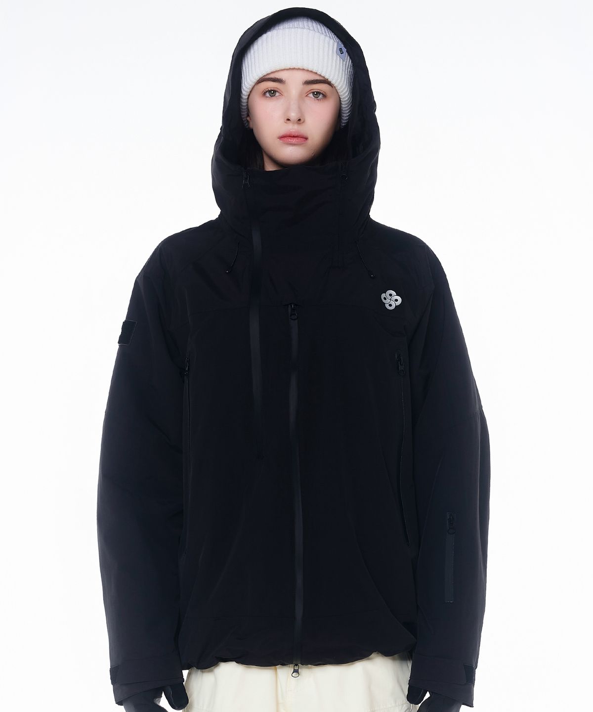 돌아우터웨어(DOLL OUTERWEAR) 2425 리카 보드복 아노락 자켓 블랙 남녀공용