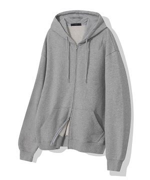 무지 후드 2WAY ZIP-UP_그레이