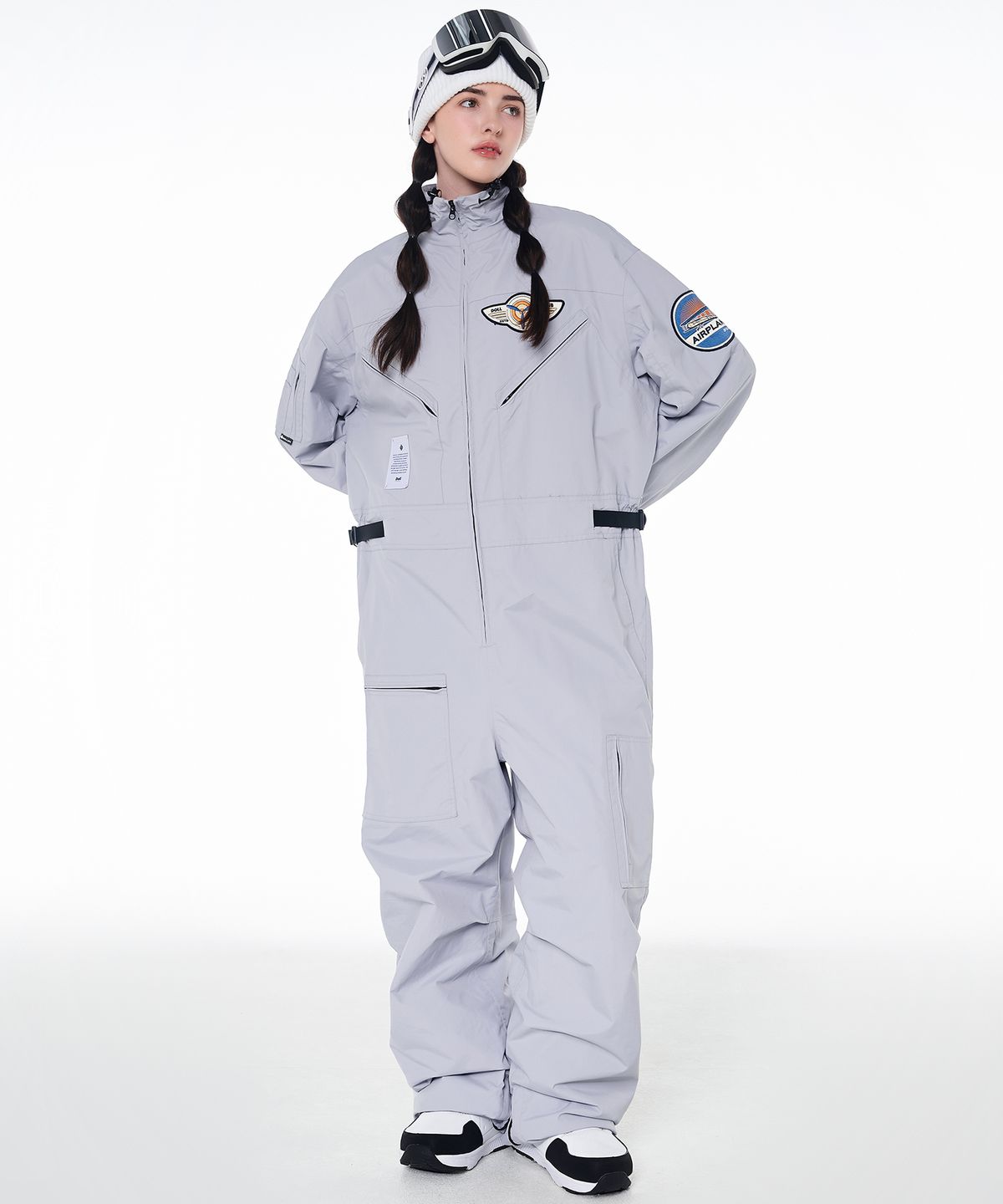 돌아우터웨어(DOLL OUTERWEAR) 2425 볼칸 보드복 워크 점프슈트 그레이 남녀공용