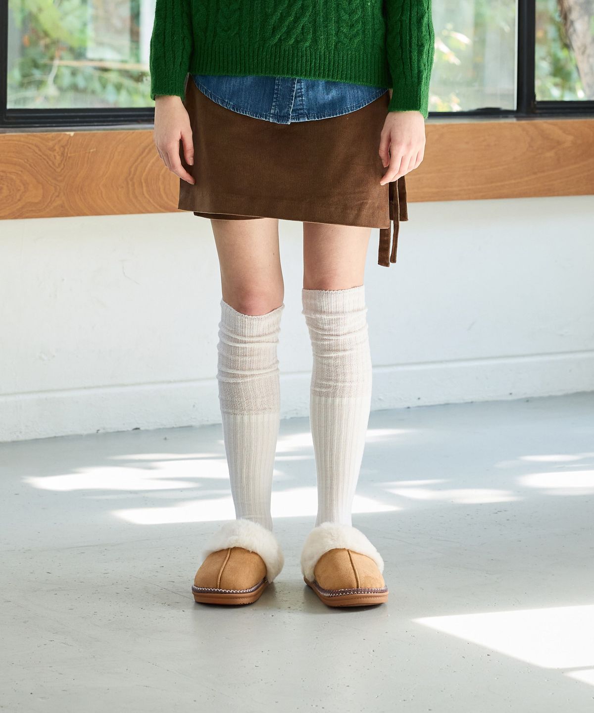아리킴(ARIKIM) PURE CORDUROY SKIRT PANTS / BROWN