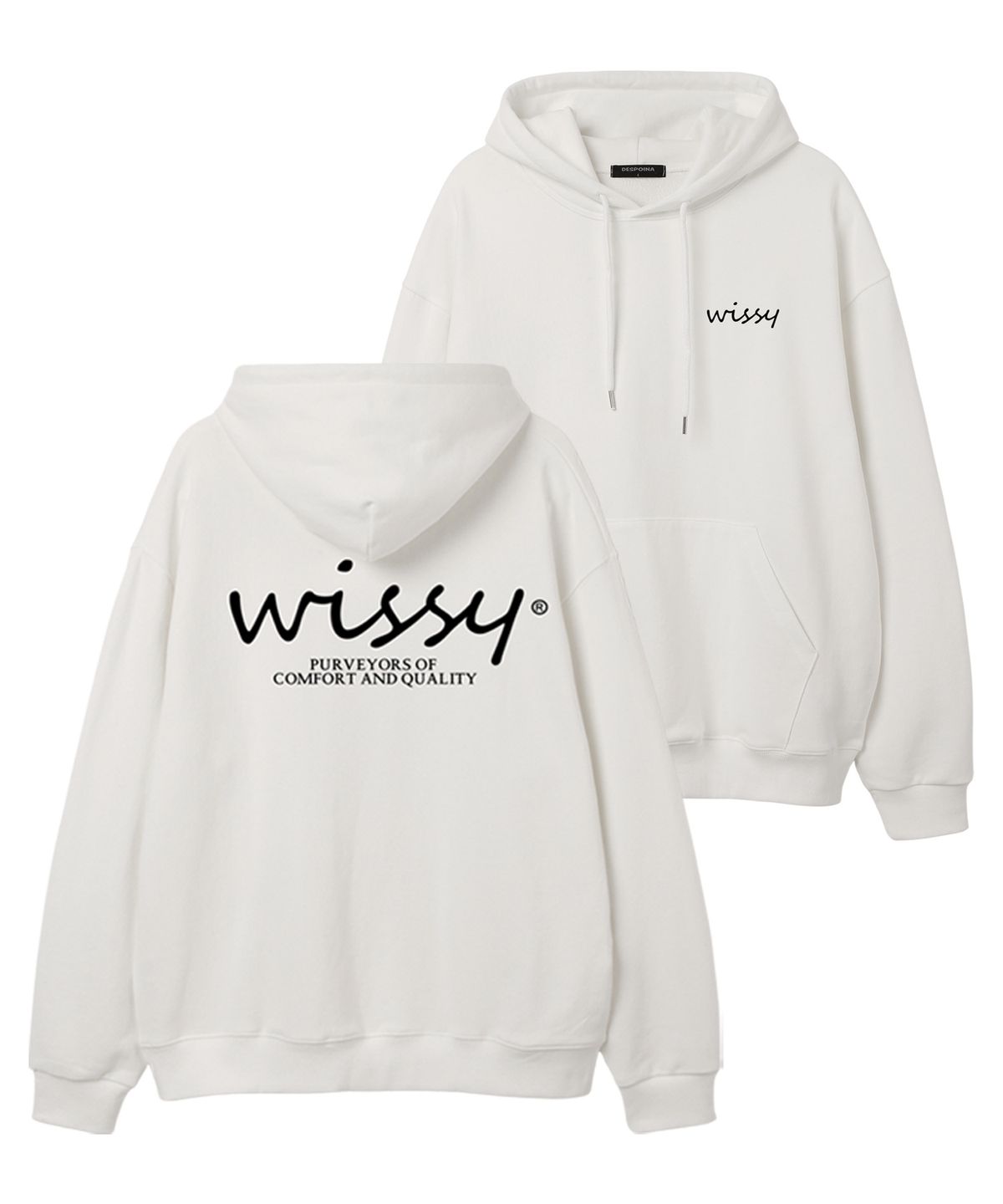 위씨(WISSY) BASIC LOGO 오버핏 후드 (WLS016) 화이트