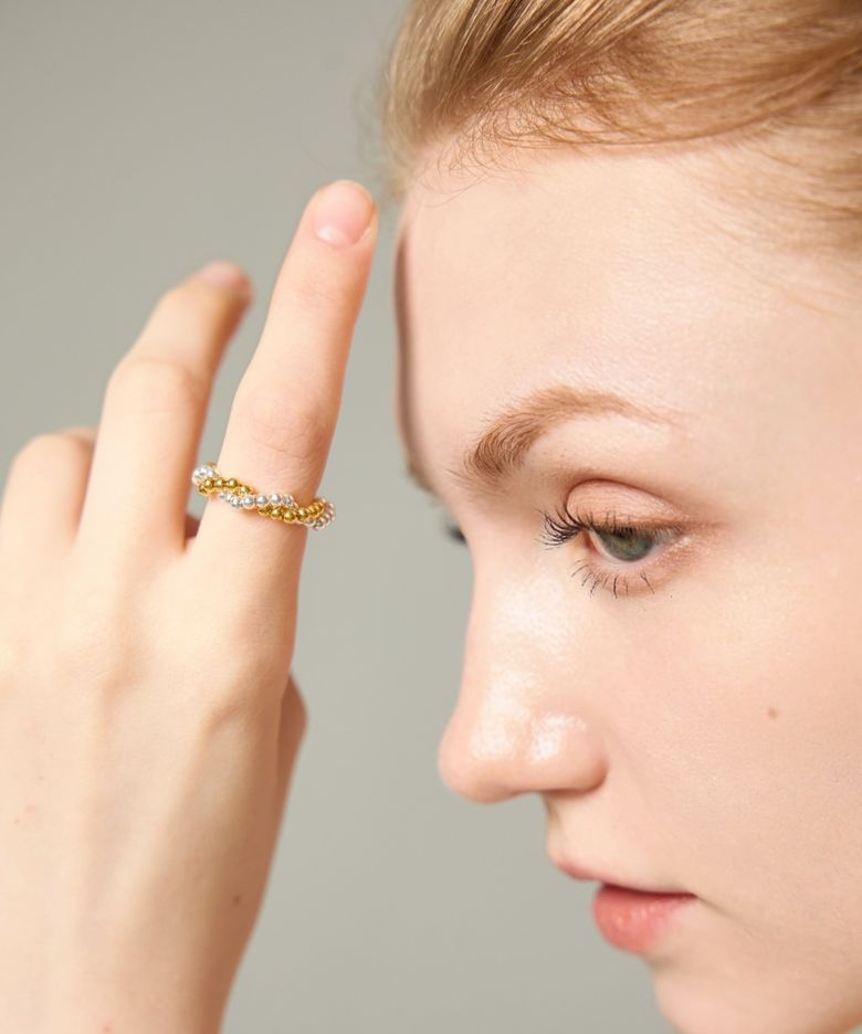 925 Silver Two Tone Ring