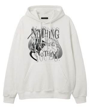 NOTHING WILL WORKS 오버핏 후드 (SLS020) 화이트