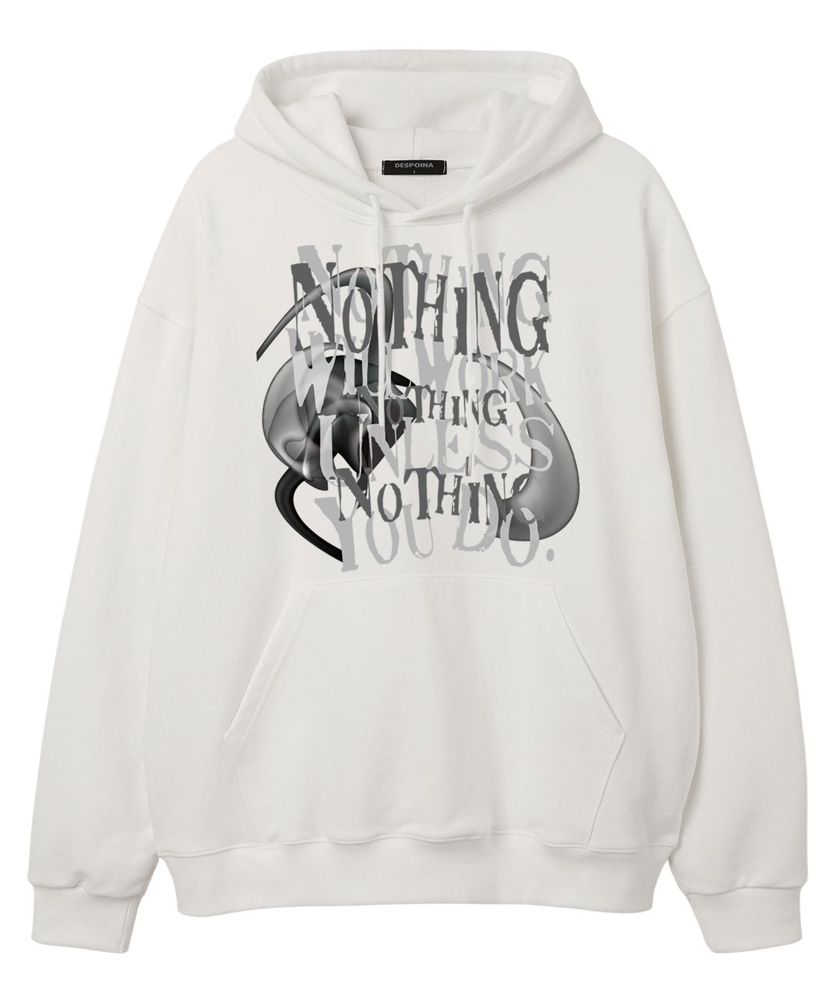 셔터(SHUTTER) NOTHING WILL WORKS 오버핏 후드 (SLS020) 화이트
