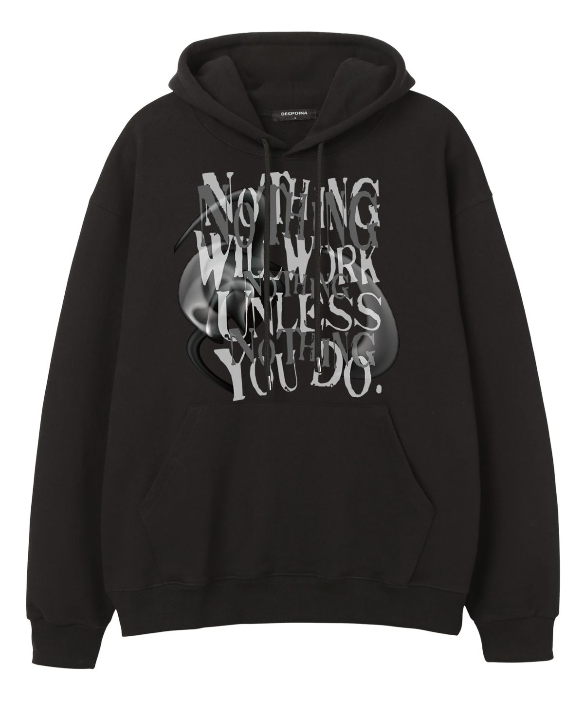 셔터(SHUTTER) NOTHING WILL WORKS 오버핏 후드 (SLS020) 블랙