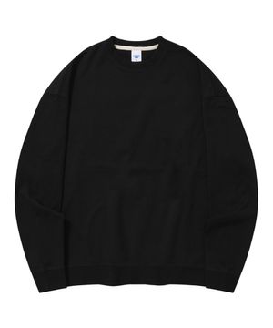 [M~4XL] 올데이 세미 오버 맨투맨_블랙