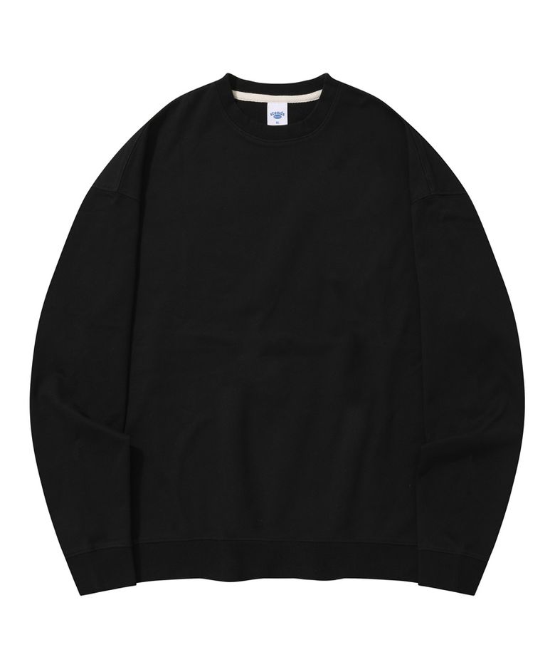 [M~4XL] 올데이 세미 오버 맨투맨_블랙