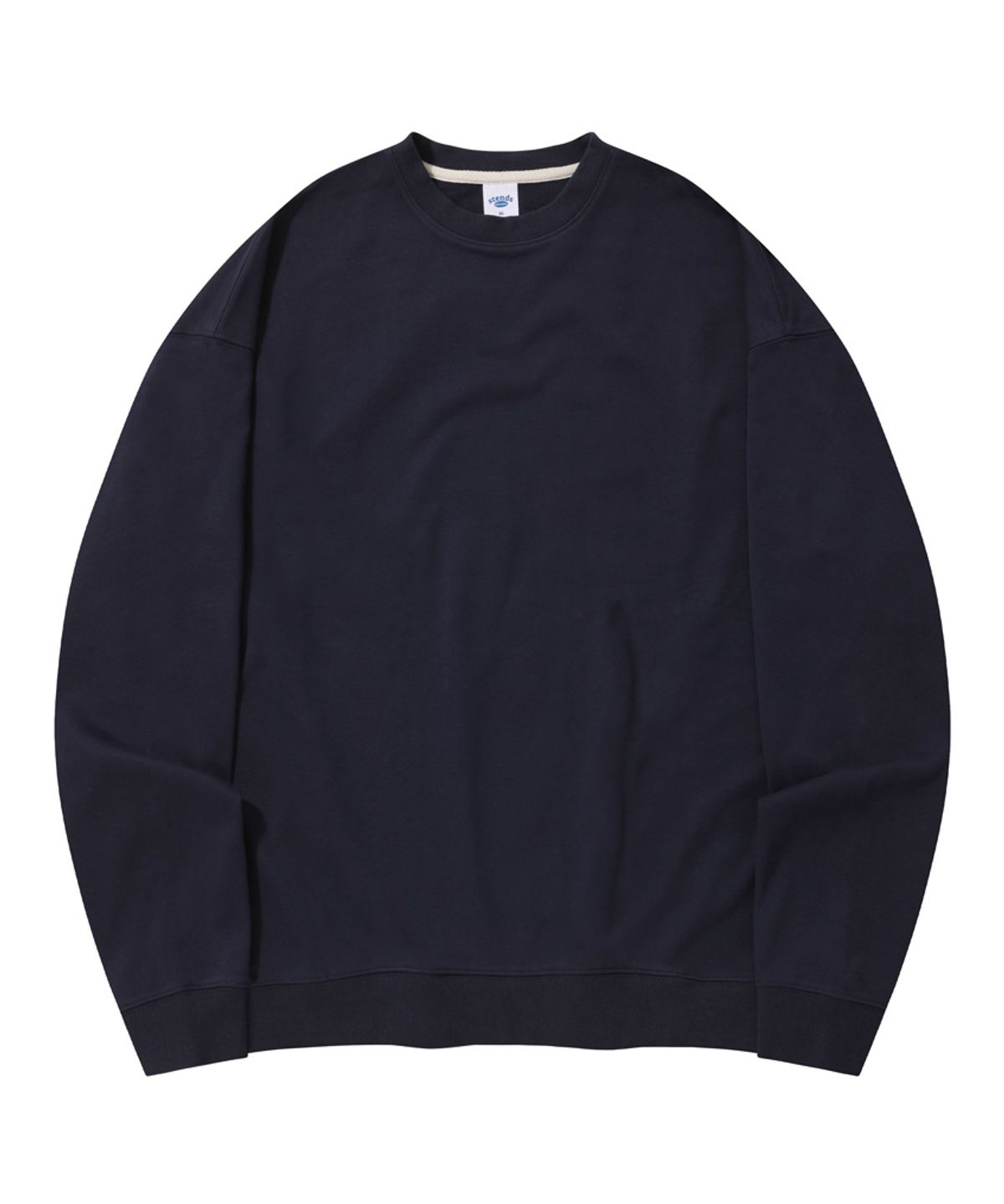 스탠즈(STENDS) [M~4XL] 올데이 세미 오버 맨투맨_네이비