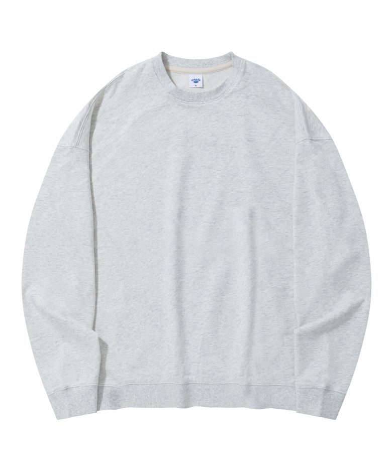 [M~4XL] 올데이 세미 오버 맨투맨_멜란지 그레이