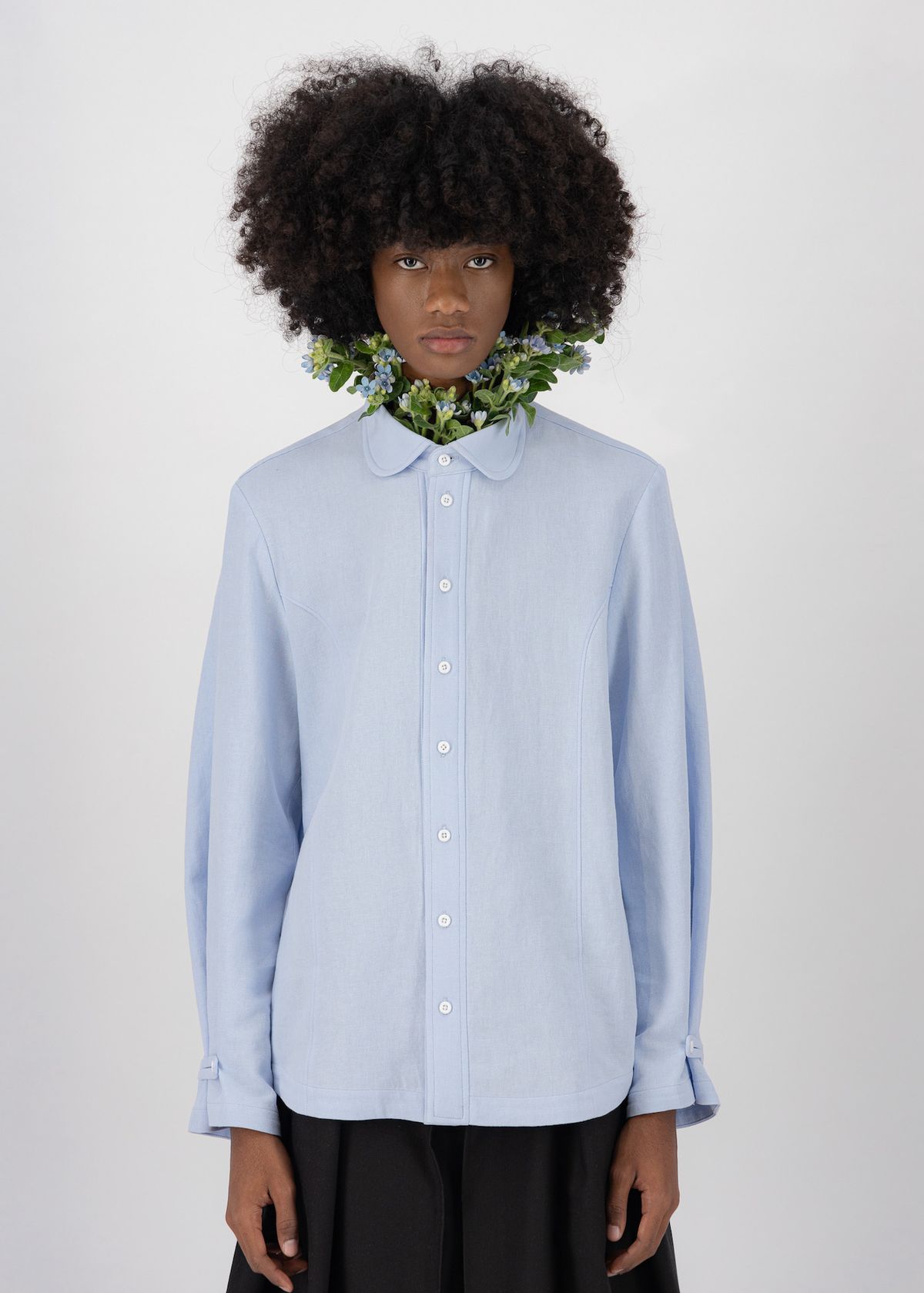 에키에타(EKIETA) Pleasant Shirts 1 in Azure