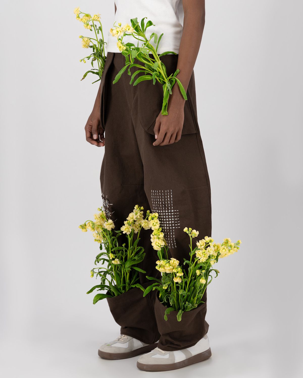 에키에타(EKIETA) Posy-pot Pants in Soil