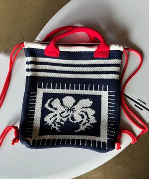 POPPY KNIT 미니 백팩/네이비