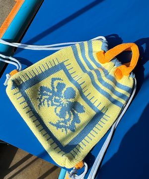 POPPY KNIT 미니 백팩/옐로우