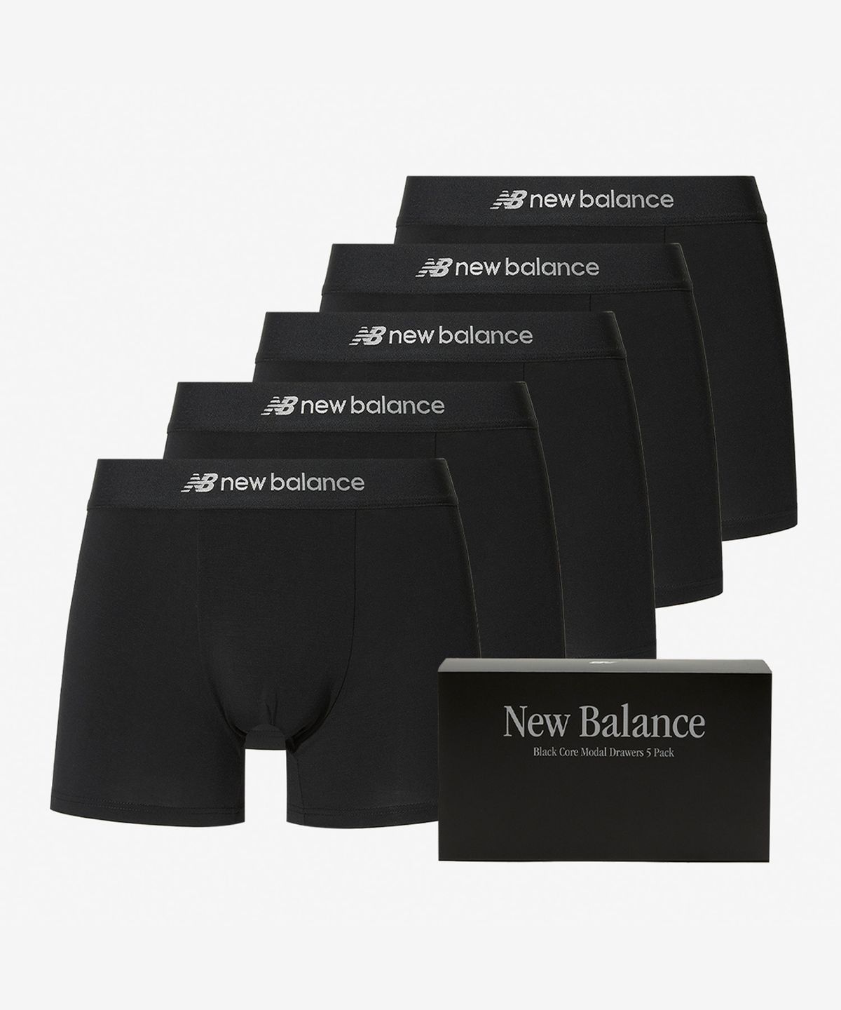 뉴발란스(NEW BALANCE) NBXDFA501M / MEN 코어 모달  드로즈 블랙 5PACK