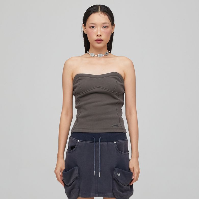 SWEAT SLIM TUBE TOP CHARCOAL BQ4CV001