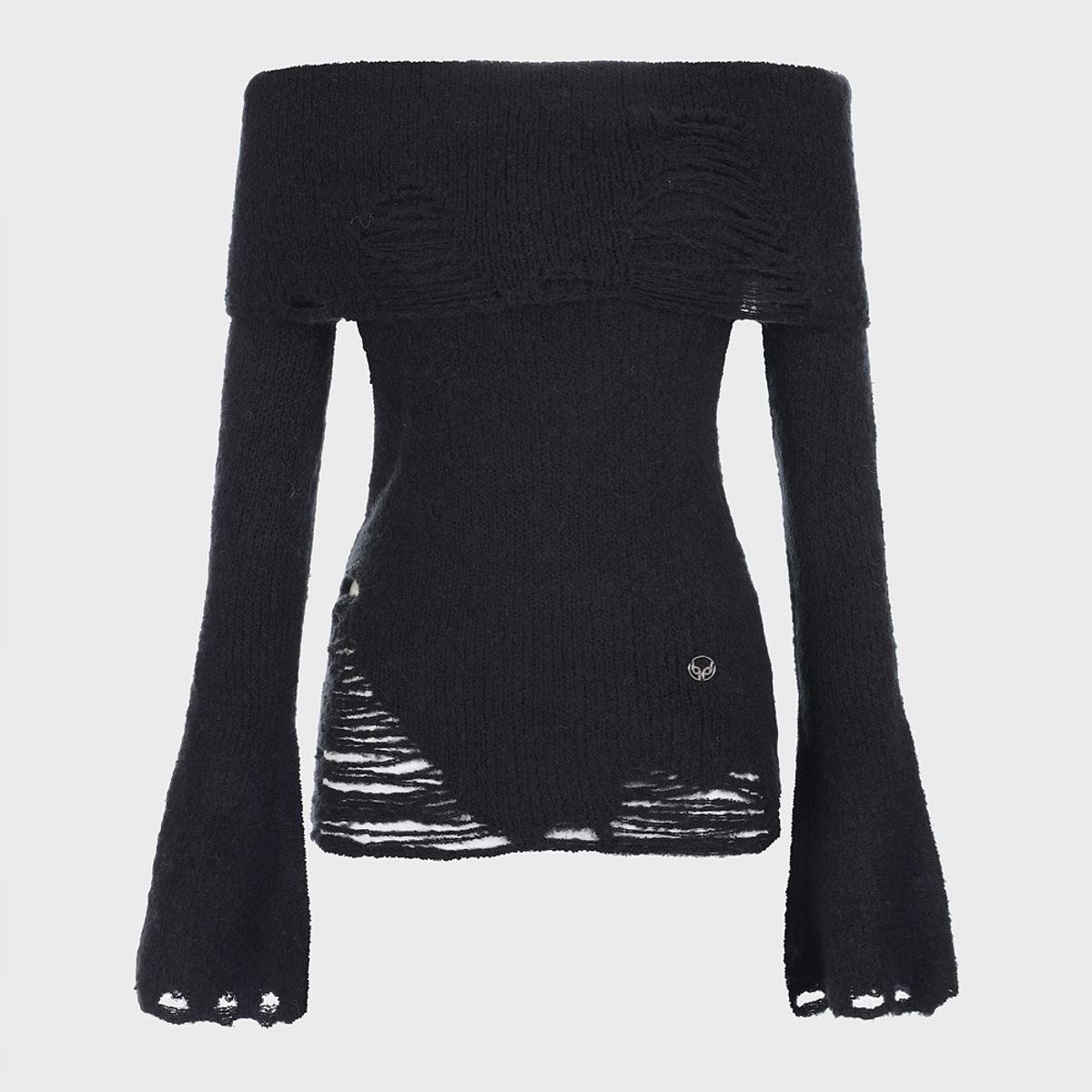 라라폭스(LALAFOX) KNIT OFF-SHOULDER SLIM KNIT BLACK BQ4KL010