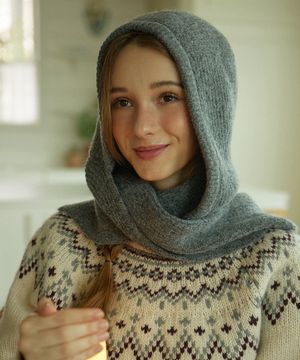 Mellow Knit Muffler Balaclava - Grey