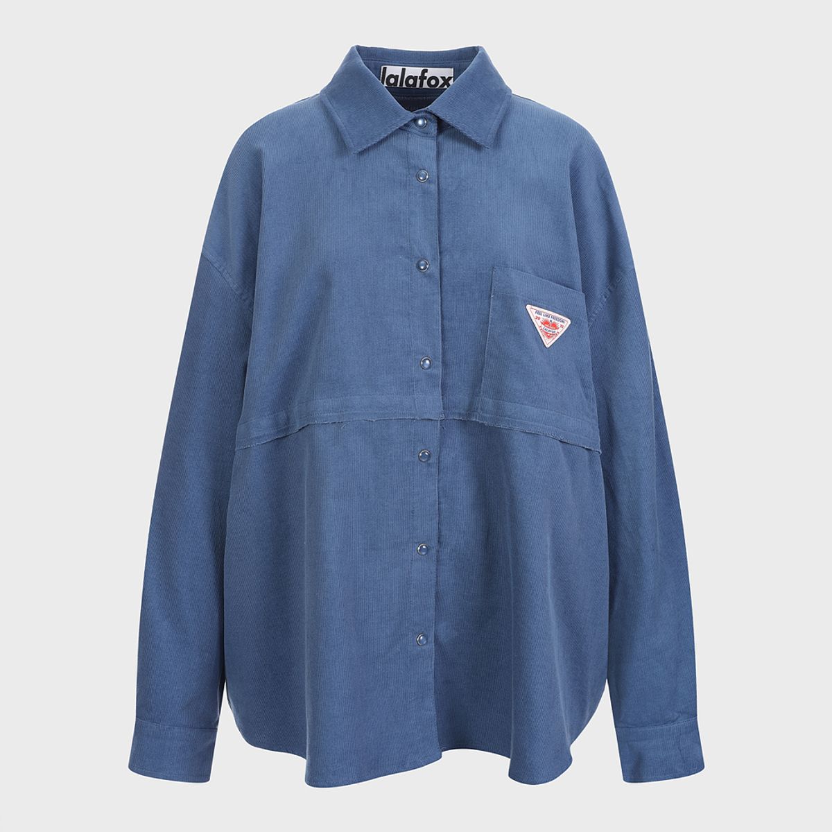 라라폭스(LALAFOX) OVERSIZED CORDUROY DETACHABLE SHIRT BLUE BQ4CB004