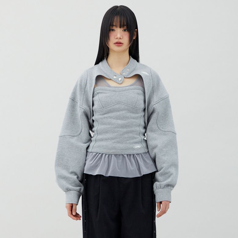 BIKER SWEAT BOLERO GREY BQ4CG004
