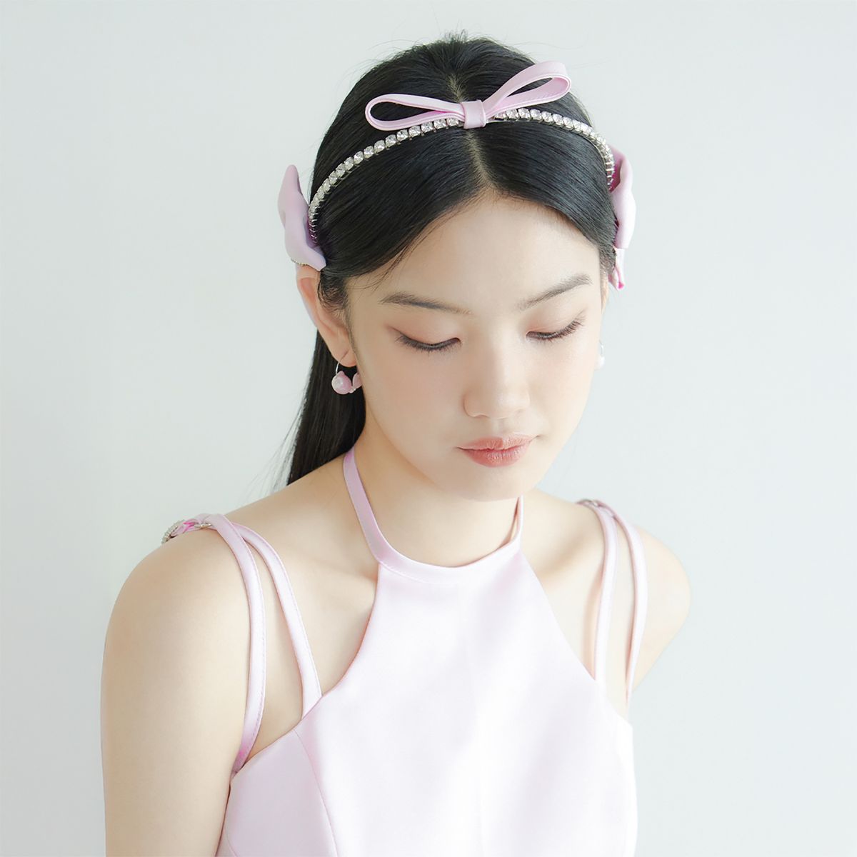 러뷰이(LOVUEE) 발레 로제 트리플 리본 헤어밴드