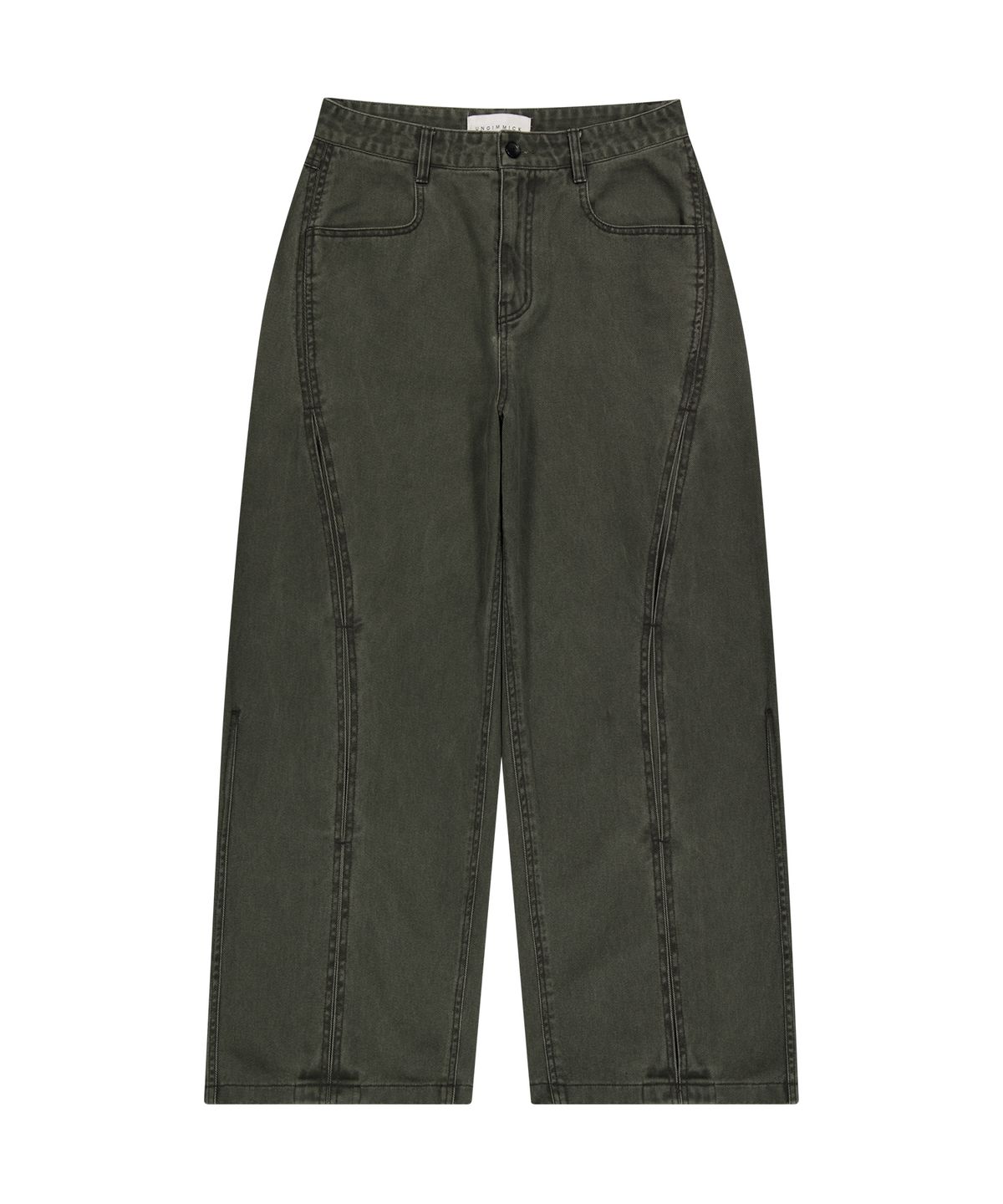 언지미크(UNGIMMICK) WAVE TUCK WASHED HEAVY PANTS (KHAKI)
