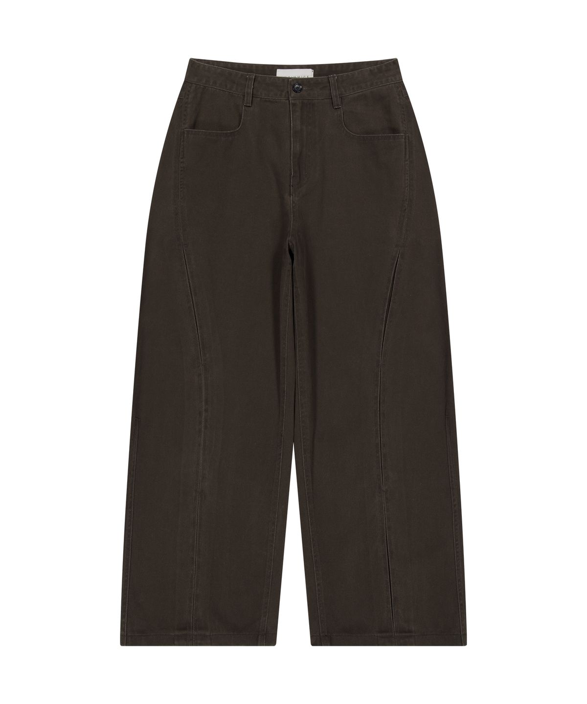 언지미크(UNGIMMICK) WAVE TUCK WASHED HEAVY PANTS (BROWN)