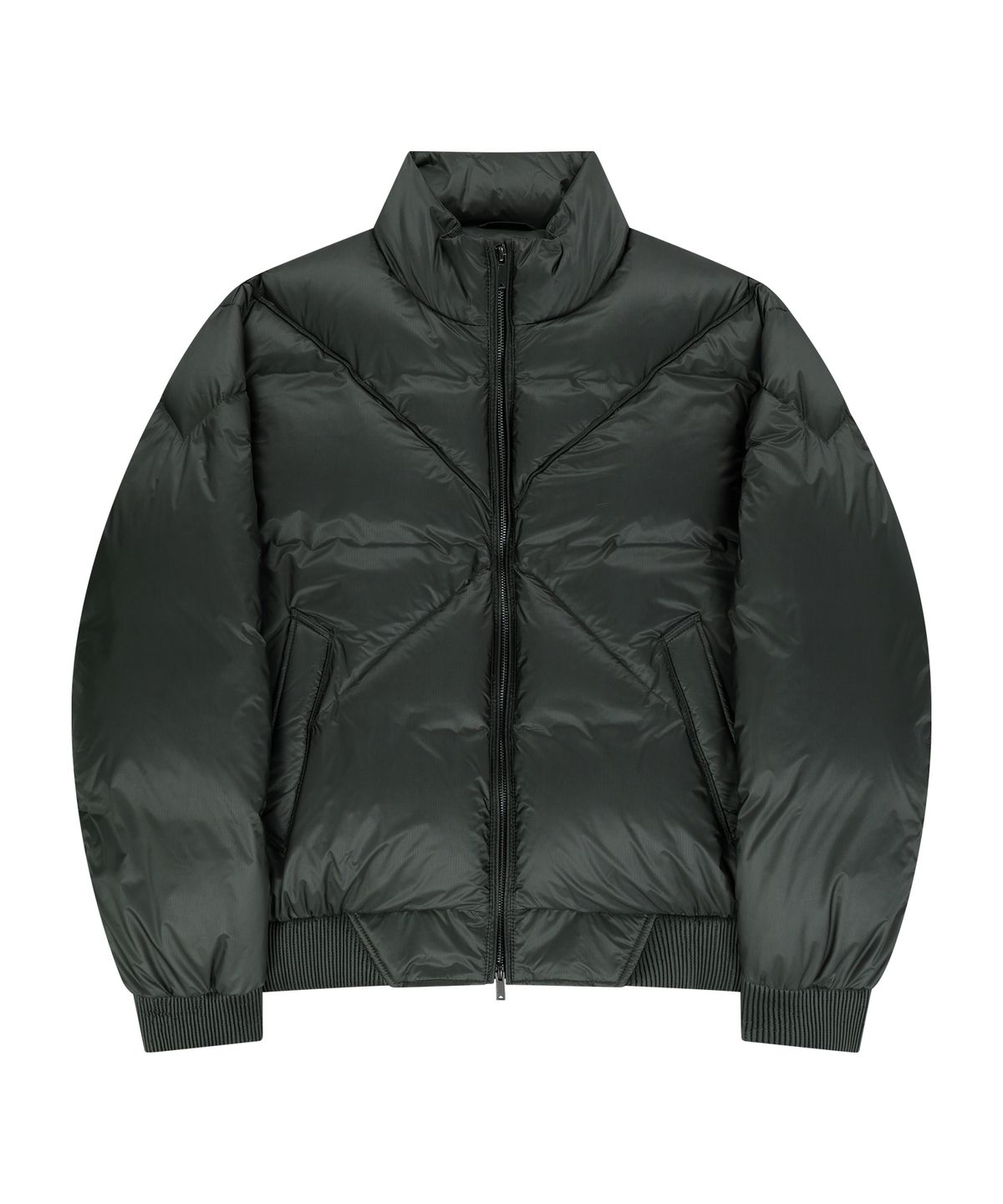 언지미크(UNGIMMICK) DIAGONAL QUILTED GOOSE DOWN JACKET (KHAKI)