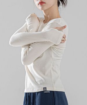 여성요가복 골지 웜 롱 슬리브 3TT4370