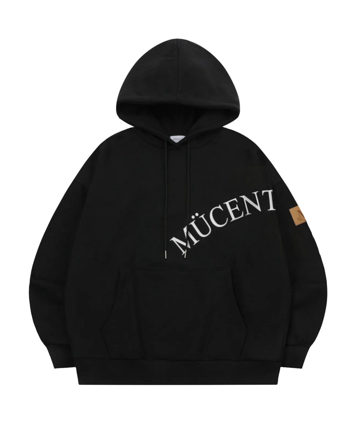 ★MUCENT★Leather Point Signature Sweatshirt★ MUSINSA | MUCENT Leather Point Hoodie Unisex (2 Colors)