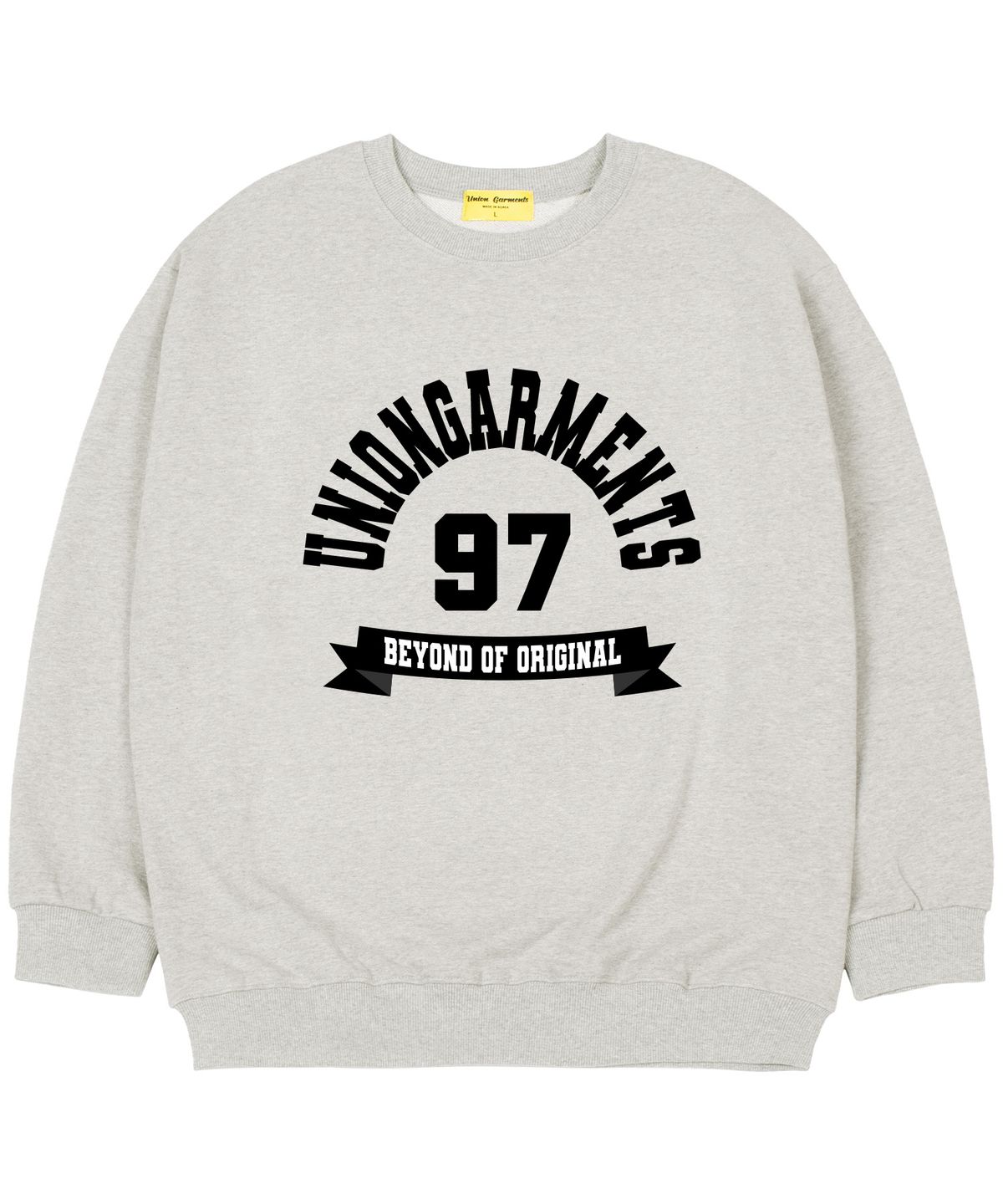유니온가먼츠(UNION GARMENTS) [기모]97비욘드 오버핏 맨투맨 티셔츠 오트밀