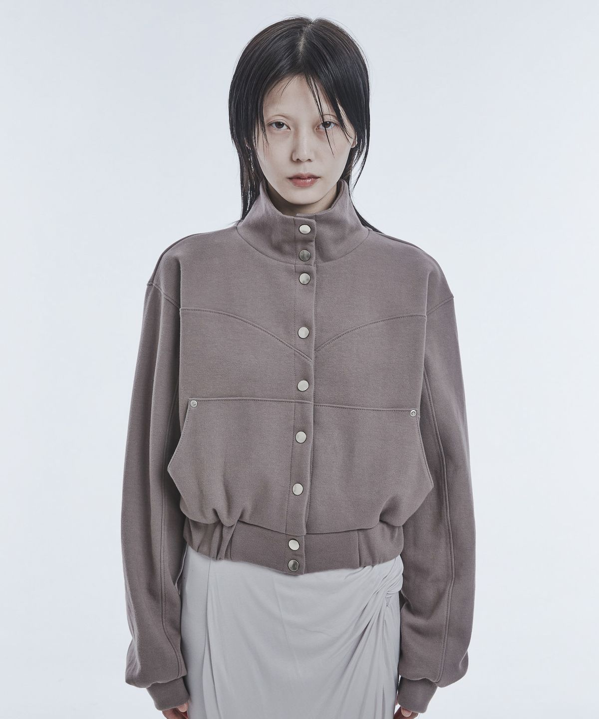 어퓨커멘츠(A FEW COMMENTS) 스탠드 칼라 웨스턴 재킷 ASH BROWN