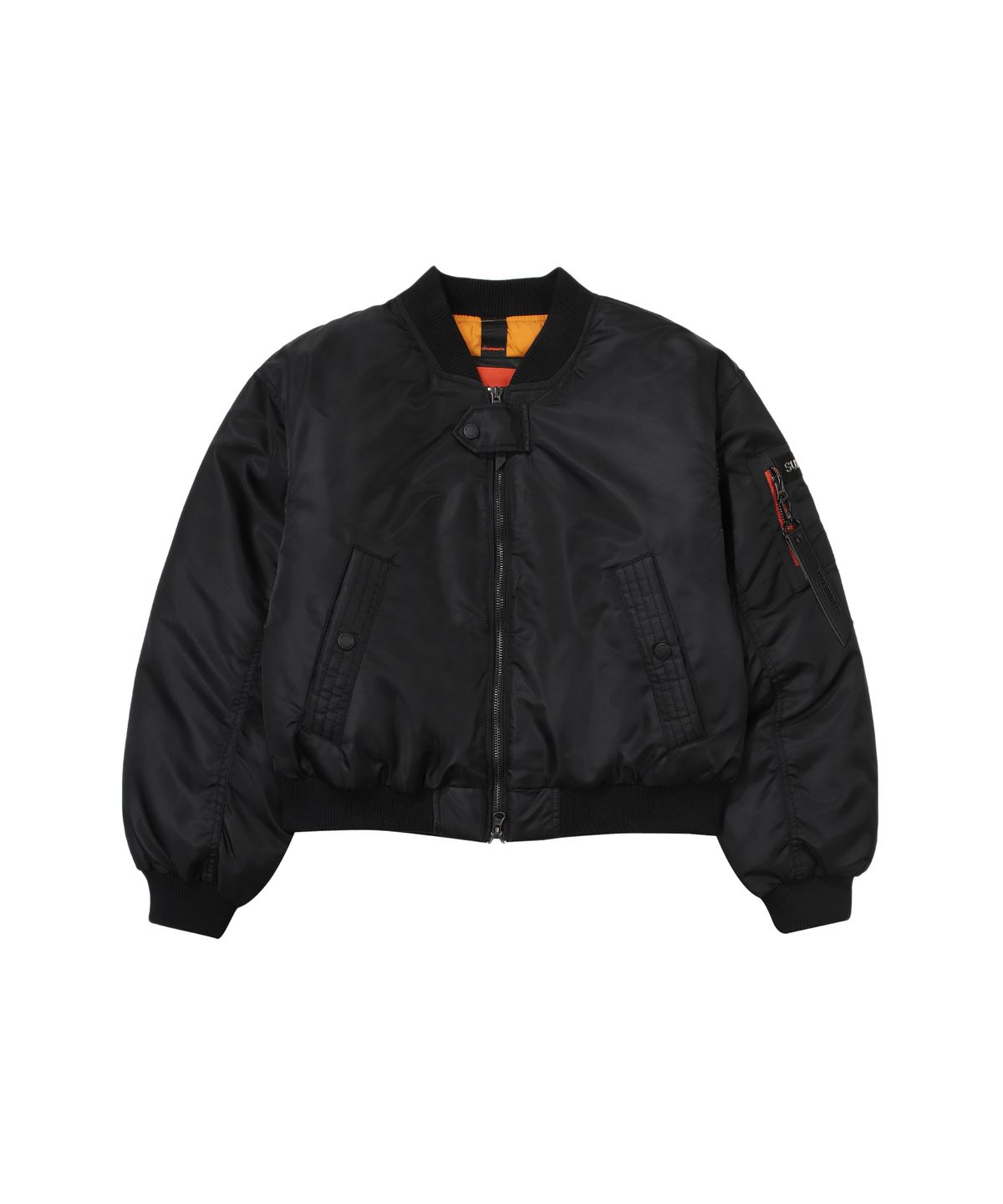 슈퍼드라이(SUPERDRY) W 플라이트 세미 크롭 패딩 점퍼 블랙