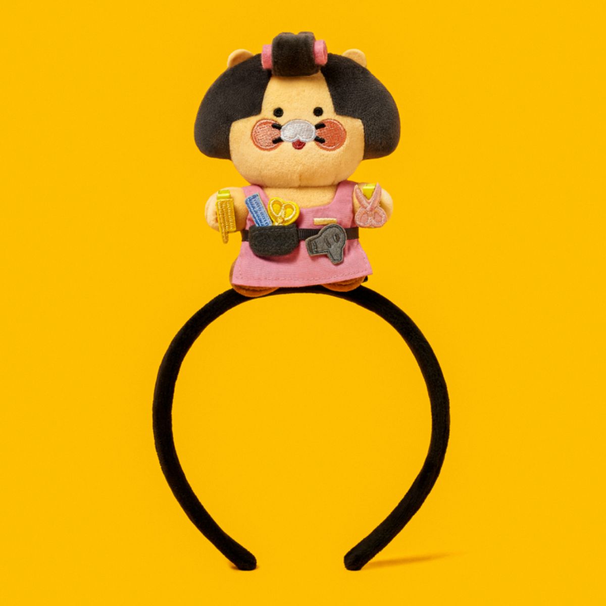 카카오프렌즈(KAKAO FRIENDS) 춘식버스 집게핀 헤어밴드 미용사_춘식이