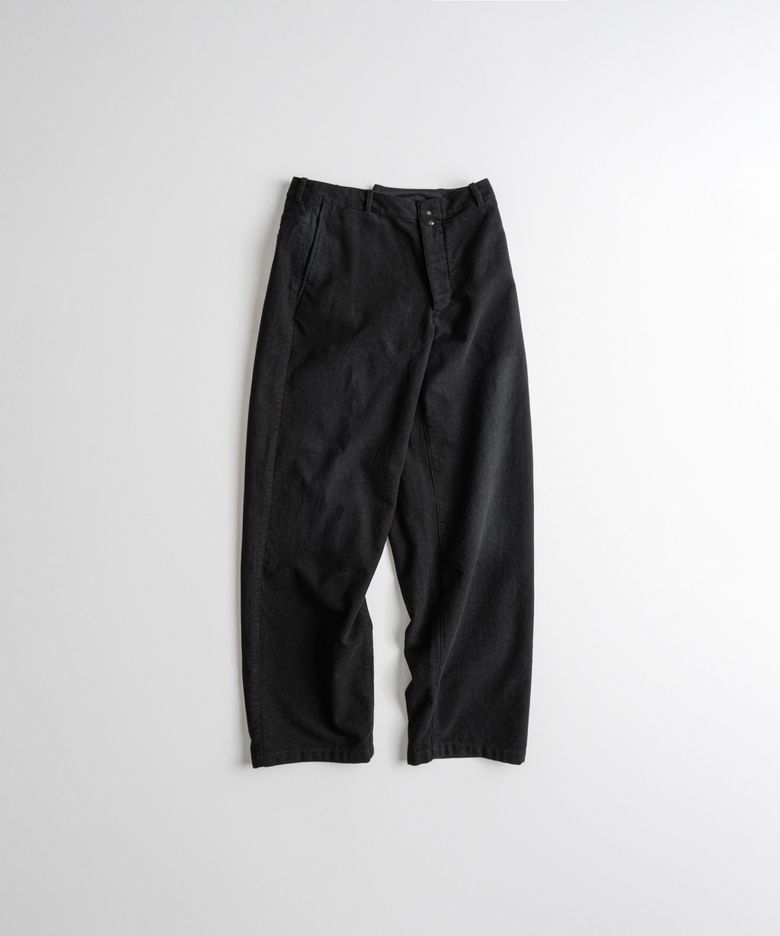 SOFT MOLESKIN FRENCH TROUSERS faded black