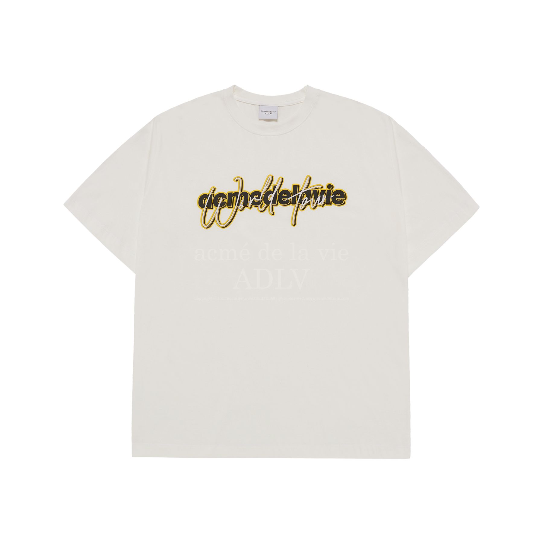 Tシャツ・カットソー ACME DE LA VIE LAYER WORLDTOUR LOGO SHORT SLEEVE T-SHIRT 24FW LAYER WORLDTOUR LOGO SHORT SLEEVE T-SHIRT BLACK - ACMÉ
