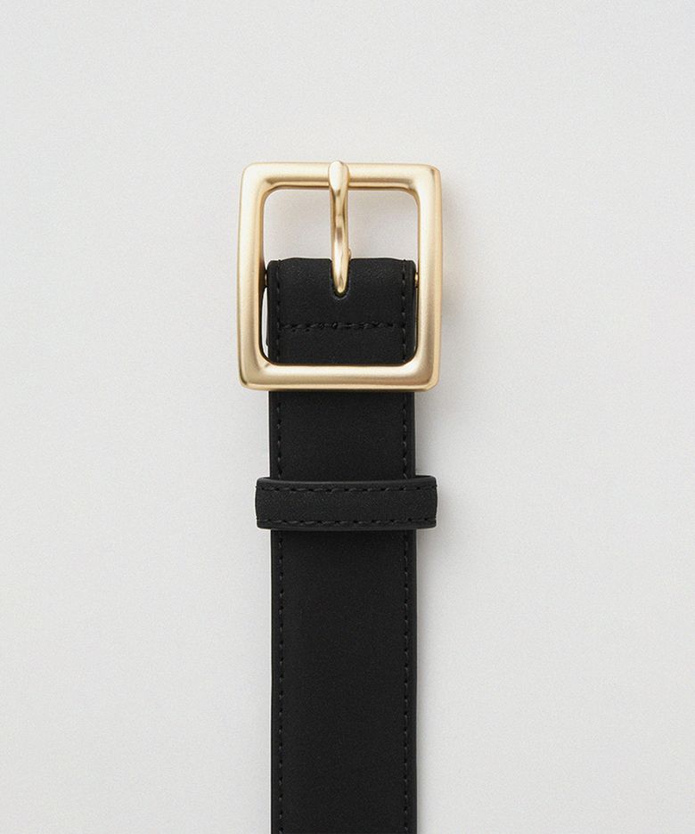 Royal coated cowleather belt (Black)