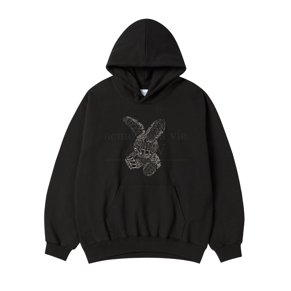 아크메드라비(ACME DE LA VIE) LETTERING RABBIT HOODIE