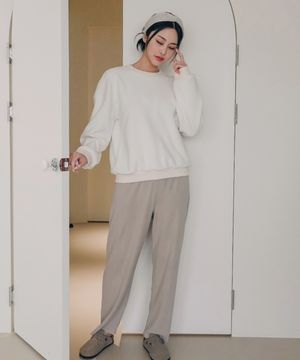 니트 일자 바지