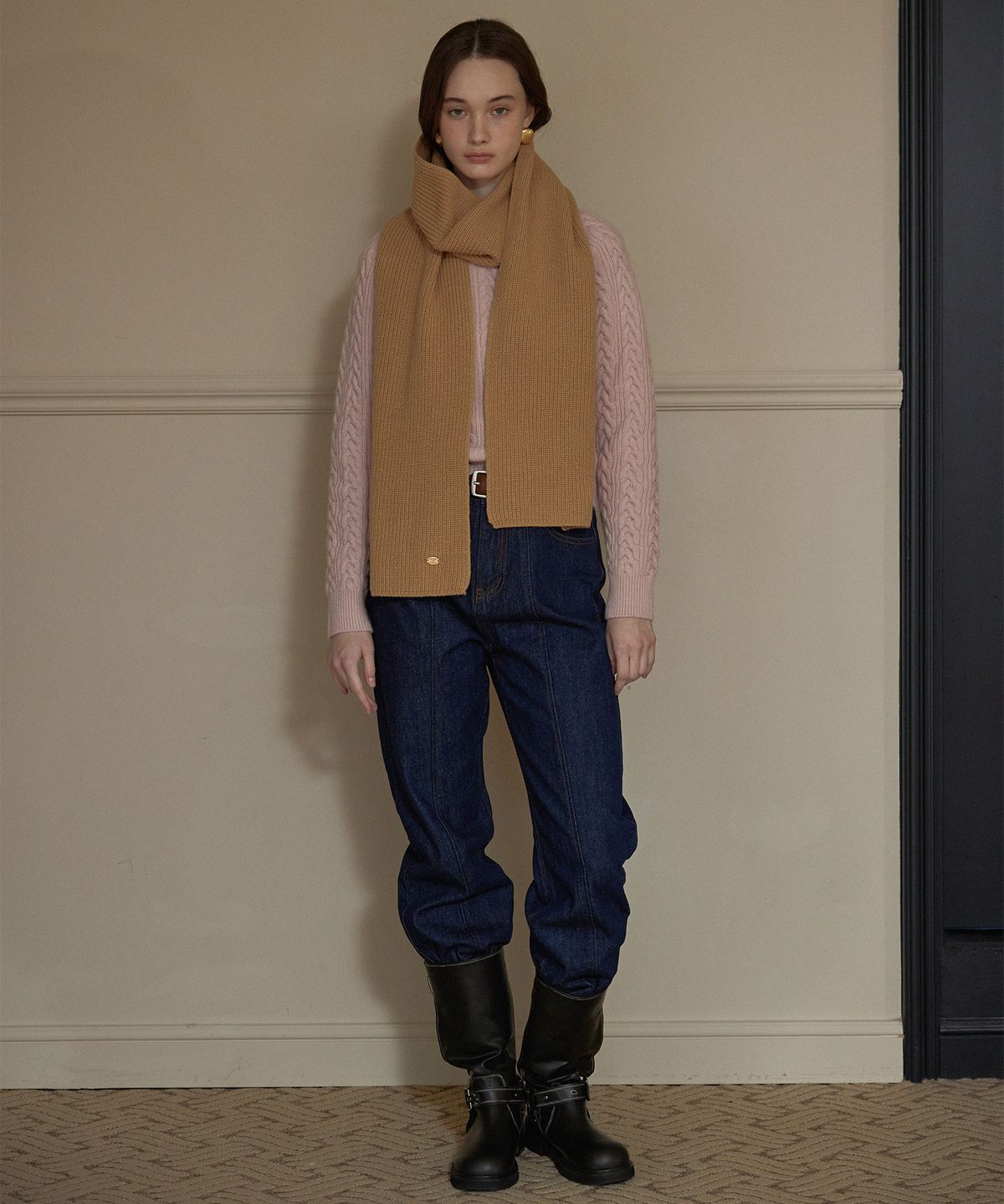 하우스 오브 폰드(HOUSE OF POND) Soft wool knit muffler (Beige)
