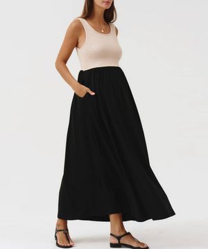 버터소프트&스트레치 컨트라스트 민소매 원피스